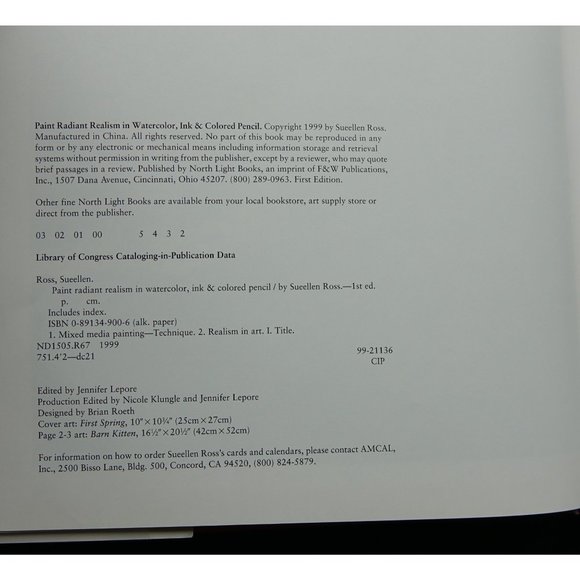 Artists Book, Paint Radiant Realism in Watercolor, Ink & Colored Pencil, by Suee - Picture 2 of 7